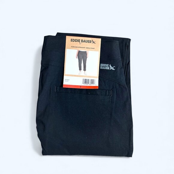 Eddie Bauer Women's Horizon Straight Ankle Pant UPF 50+ Black Size 8 - Picture 7 of 7